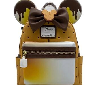 Disney x Loungefly S’more Bow Minnie Ear Mini Backpack - Yellow Brown
